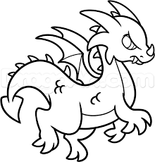 How To Draw A Simple Dragon Step By Step Dragons Draw A Dragon Fantasy Free Online Drawing Tutorial Add Dragon Drawing Easy Drawings Easy Dragon Drawings