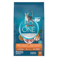 As obligate carnivores, cats only require a very small amount of carbohydrates in their diet, and a very high percentage of protein. Purina One Ideal Weight Adult Cat Food High Protein Natural Turkey Cat Dry Food Petsmart