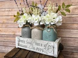 Mason Jar Centerpiece Mason Jar Centerpiece Decor Mason Jar Etsy Mason Jar Centerpieces Jar Centerpieces Mason Jar Crafts Diy