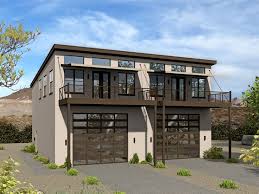 062m 0003 Unique Garage Plan Offers Apartment And Rv Garage In Duplex Design Carriage House Plans Garage House Plans Duplex Floor Plans