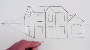 How To Draw A Simple House In One Point Perspective Youtube Video For Beginners Perspective Art One Point Perspective 1 Point Perspective Drawing