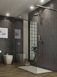 Ebenerdige Dusche Anthrazit Holzboden Regendusche Duschkabine Glas Badezimmer Modern Ebenerdige Dusche Badezimmer Mit Dusche Modernes Badezimmer