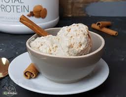 High Protein Zimt Eis Einfaches Eisrezept Ohne Eismaschine Zimteis Eis Rezepte Protein Eis