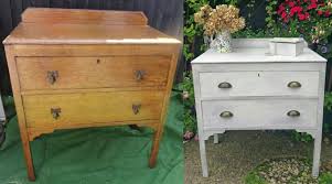 Before And After One Coat Of Rust Oleum Chalky White Furniture Paint What A Difference Upcycling