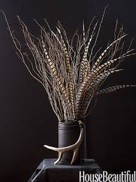 10 Festive Centerpieces Festive Centerpieces Feather Decor Hunting Decor