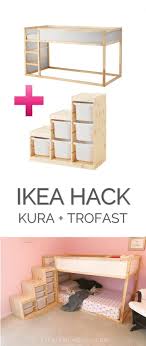 Ikea Hack For A Toddler Bunk Bed Kura Plus Trofast Super Cool Idea Saving This For My Kids Room Toddler Bunk Beds Ikea Bunk Bed Bunk Bed Organization