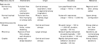 Categories Of Respiratory Sounds Download Table