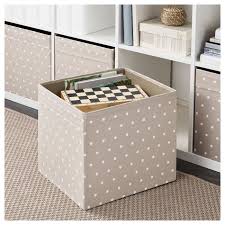 Drona Box Beige Dotted 13x15x13 Ikea Ikea Boxes Storage Boxes With Lids Ikea Storage