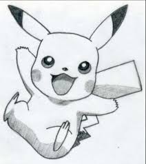 Easy Pikachu Drawing If This Was Colored It Would Be Even Better Pokemon 3 Disney Character Drawings Cartoon Drawings Disney Pikachu Drawing