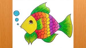 How To Draw A Fish Step By Step Cute Fish Drawing For Kids Fish Drawing For Kids Fish Drawings Drawn Fish