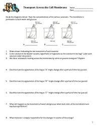 Cell Transport Osmosis Diffusion Printable And Digital Distance Learning Cell Transport Cell Membrane Life Science Lessons