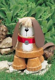 Diy Garten Dekoideen Diy Tontopf Hund Topfblumen Selbstgemachte Tongefasse Blumentopf Menschen