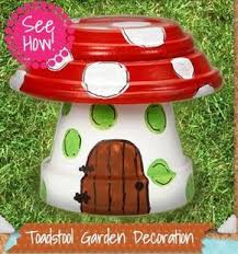 Toadstool Garden Decoration Blumentopf Menschen Selbstgemachte Tongefasse Topfblumen