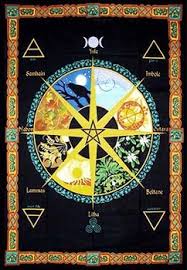Pagan Wheel Of The Year Tapestry Pagan Calendar Cotton Tapestry Pagan