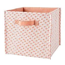 Patternly Peach Cube Bin Cube Storage Kids Storage Bins Kids Storage
