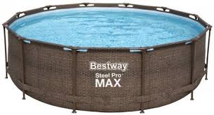 Bestway Steel Pro Max Deluxe Rattan Frame Pool Package 12ft X 39 5in 56709 In 2020 Bestway Swimming Pools Bestway Swimming Pools