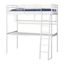 Full Size White Ikea Tromso Loft Bed W Shelf Desk In The Box Ikea Loft Bed Loft Bed Frame Ikea Bunk Bed