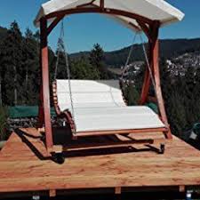 Amazon De Design Hollywoodschaukel Gartenschaukel Hollywoodliege Doppelliege Aus Holz Larche Mit Dach Modell Outdoor Projects Outdoor Furniture Outdoor Bed