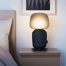 Symfonisk Bordslampa Med Wifi Hogtalare Svart Ikea Table Lamp Wifi Speakers Lamp