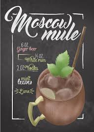 Cocktail Signs Moscow Mule Displate Artwork By Artist Felix Keser Part Of A Set Featuring Popular Co Alcohol Drink Recipes Mule Cocktail Moscow Mule Recipe