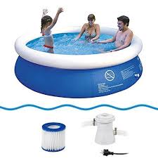 Der Obere Aufblasbare Ring Sorgt Fur Sehr Gute Stabilitat Der Pool Richtet Sich Beim Befullen Selbstandig Auf Aus Strapazierfahi Swimming Pools Pool Swimming