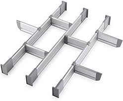 Amazon Com Practical Comfort Adjustable Drawer Organizer Elegant Aluminum Customizable For Cl Kitchen Drawer Dividers Drawer Dividers Clutter Free Kitchen