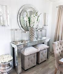 What A Stunning Set Up Shabbystore My Home My Heart Www Shabbystore Co Uk Glam Living Room Decor Home Interior Design Mirrored Furniture Decor