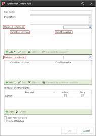 About Application Control Rules