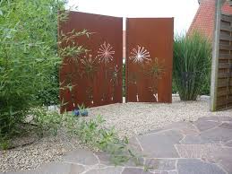 Sichtschutz Mit Motiv Aus Corten Sichtschutz Cortenstahl Metall Design