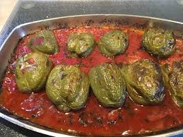 Jemista Grune Paprika Gefullt Mit Reis Griechisch Von Kristamak Chefkoch Rezepte Grune Paprika Beliebte Rezepte