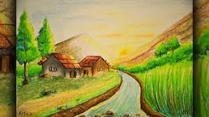 Image Result For Draw With Colored Pencils Scenery Drawing Scenery Easy Scenery Drawing Nature Drawing Pictures