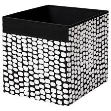 Drona Box Black White 13x15x13 Ikea Kallax Ikea Storage Boxes Storage Boxes With Lids