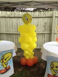 Tweety Bird Ballon Stand Bird Baby Shower Bird Baby Shower Theme Baby Birthday Themes