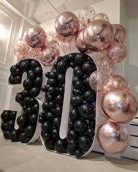 30th Birthday Balloon Number Display 30th Birthday Balloons 30th Birthday Decorations Birthday Balloons
