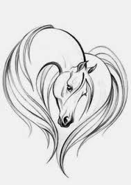 Easy Horse Drawings Simple Horse Head Drawing Elegant Horse Head On The Horse Head Drawing Horse Tattoo Horse Tattoo Design