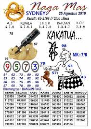 Syairtogel Naga Mas Minggu 25 Agustus 2019 Singapura Sydney Jenis