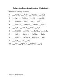 Balancing Chemical Equations Practice Worksheet With Answers How To Balance Equations Printable Wo Balancing Equations Practices Worksheets Chemical Equation