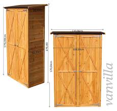 Vanvilla Gerateschuppen Holz Flachdach Gross Naturfarben Geratehaus Gartenschrank Amazon De Garten Gerateschuppen Holz Gartenschrank Gerateschuppen