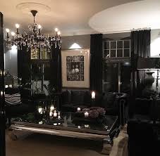 All Black Furniture In Dark Living Room Iamlexlethal Victorian House Interiors Living Room Design Decor Gothic Living Rooms
