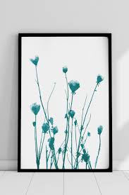 Turquoise Floral Wall Art Botanical Teal Flower Watercolor Etsy Etsy Wall Art Floral Wall Art Green Wall Art Print