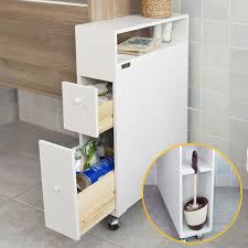 Sobuy Frg51 W Meuble De Rangement A Roulettes Wc Porte Papier Toilettes Porte Brosse Wc Armoire Roulante Avec Interer Vannoj Komnaty Interer Idei Dlya Doma