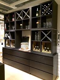 Malm Chest Of Drawers Combined With Five Hanging Kallax Open Shelving Units Ikea Bar Kallax Regal Malm Kommode