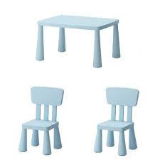 Ikea Kinderstuhle Kindertisch Mammut Kindersitzgruppe Fur Drinnen Und Draussen Aus Robustem Kunststoff Hellbla Kindertisch Kindersitzgruppe Kinderstuhle