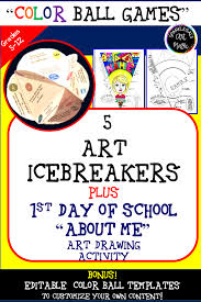 First Week Icebreaker Games Ready To Go Drawing Activities 1st Day Of School Art Class
