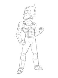 Super Saiyan Vegeta Dragon Ball Z Fan Art Process Drawing Steemit Dbz Drawings Character Design Drawings