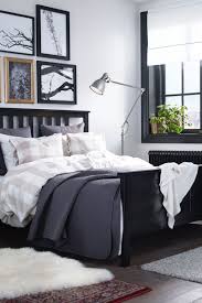 Hemnes Bettgestell Schwarzbraun Leirsund Ikea Deutschland Rustikales Schlafzimmer Zimmer Bettgestell