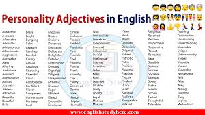 Personality Adjectives In English English Study Here English Adjectives Personality Adjectives Adjectives