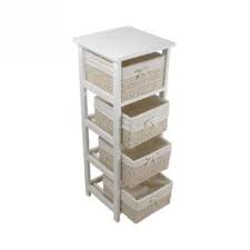 Meuble de salle de bain gris claire avec 3 tiroirs dim. 8 04 Sur Palma Meuble De Salle De Bain 4 Tiroirs Paniers 30 Cm Osier Blanc Petit Mobilier Enfant Achat Prix Fnac