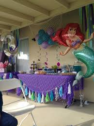 The Little Mermaid Candy Table Cute Toddle Birthday Party Diy Ariel Birthday Party Diy Birthday Party Mermaid Theme Party
