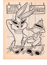 Looney Tunes Daffy Duck N Honey Bunny Pop Art Comic Looney Tunes Coloring Pages